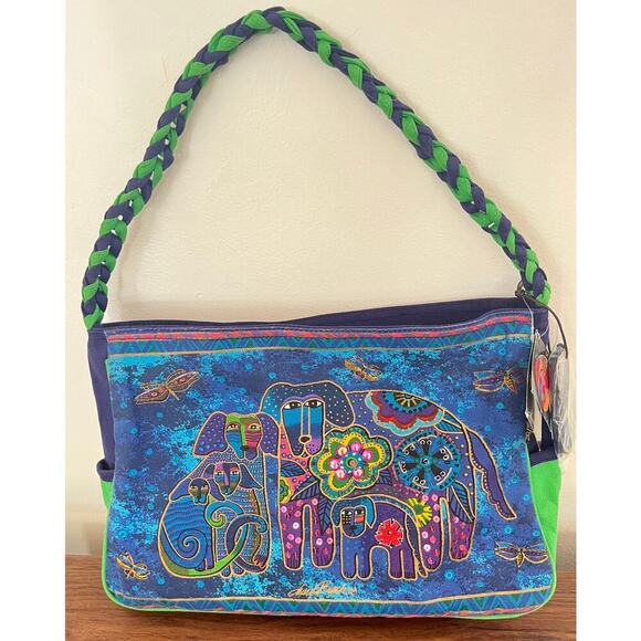 NWT Laurel Burch Blue Green Dog y2k - Picture 2 of 12